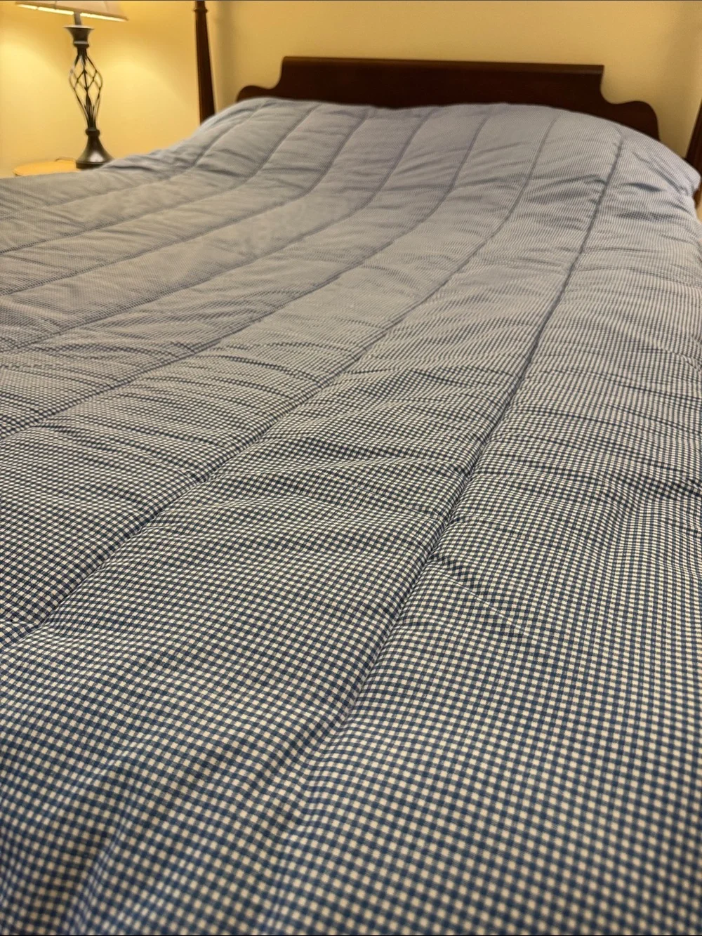 Two Ralph Lauren Blue Gingham Twin Comforters and Pillowcases